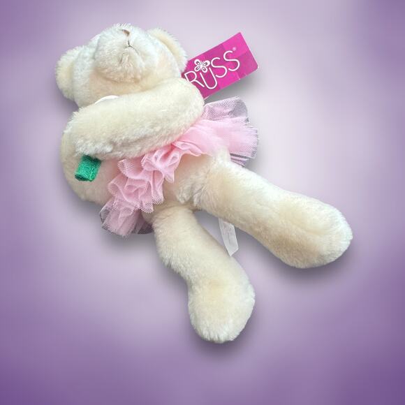 Vintage White Russ LITTLE TUTU Ballet Hugs - Ballerina Teddy Bear Plush 8" NWT - Picture 6 of 7